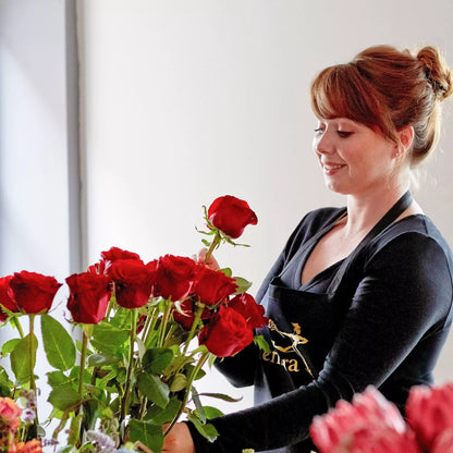 Half Dozen Large-headed Red Rose Valentine's Gift Set